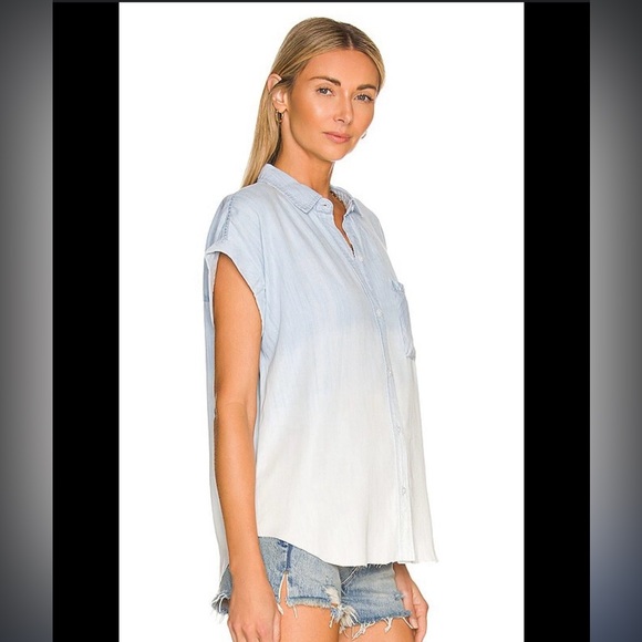 Rails denim soft blouse button up - Picture 1 of 7